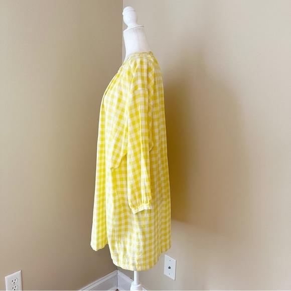 Madewell Yellow Gingham Tunic Dress - Small - Picture 3 of 16